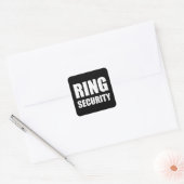 Hochzeitsring Quadratischer Aufkleber (Umschlag)