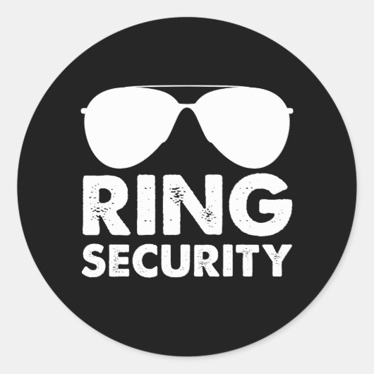 Hochzeitsring Runder Aufkleber (Vorderseite)