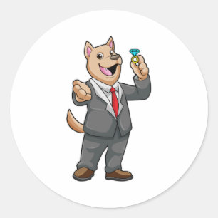 Hochzeitsring Runder Aufkleber