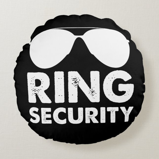 Hochzeitsring Rundes Kissen (Vorderseite)