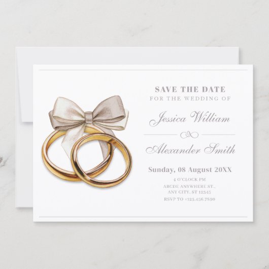 Hochzeitsring Save The Date (Vorderseite)