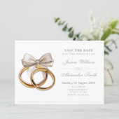 Hochzeitsring Save The Date (Stehend Vorderseite)
