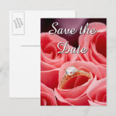 Hochzeitsring Save the Date Postkarten (Vorne/Hinten)