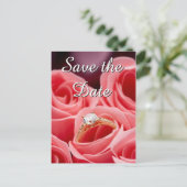 Hochzeitsring Save the Date Postkarten (Stehend Vorderseite)