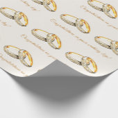 Hochzeitsring Set Hochzeit Herzlichen Glückwunsch Geschenkpapier (Ecke)
