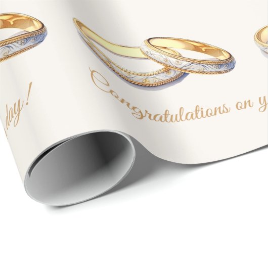 Hochzeitsring Set Hochzeit Herzlichen Glückwunsch Geschenkpapier (Rolleneckpunkt)