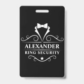 Hochzeitsring-Sicherheit Tuxedo-Krawatte Ausweis (Vorderseite)