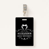 Hochzeitsring-Sicherheit Tuxedo-Krawatte Ausweis (Vorderseite mit Klammer)