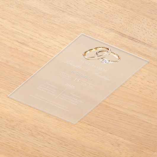 Hochzeitsring spanisch acryleinladungen (Ablage )