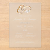 Hochzeitsring spanisch acryleinladungen (Vorderseite)