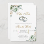 Hochzeitsring Spanische Hochzeit Einladung (Vorne/Hinten)