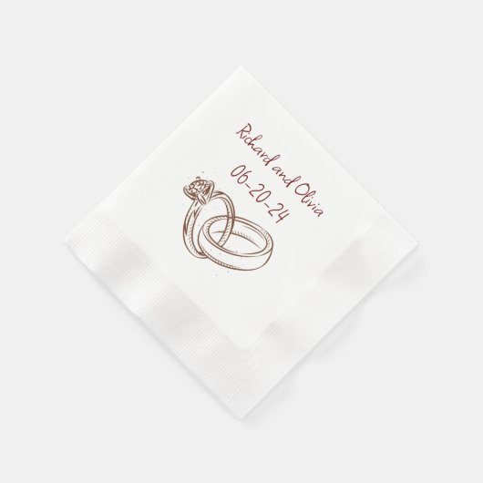 Hochzeitsring Table Napkins Serviette (Ecke)