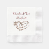 Hochzeitsring Table Napkins Serviette (Vorderseite)