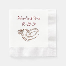 Hochzeitsring Table Napkins Serviette