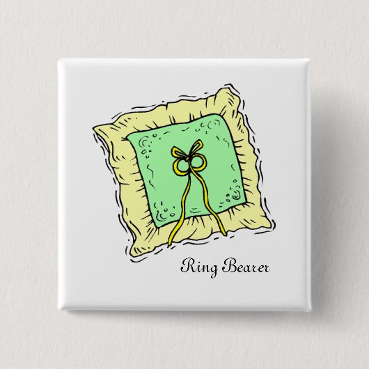 Hochzeitsring-Träger-Button-Geschenk Button (Vorderseite)