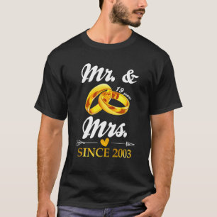 Hochzeitsring Verheiratet Mr. & Mrs. Seit 2003 Paa T-Shirt