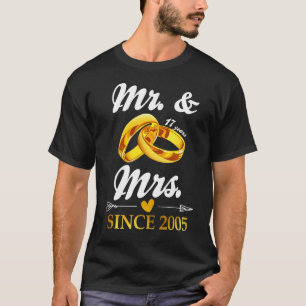 Hochzeitsring Verheiratet Mr. & Mrs. T-Shirt