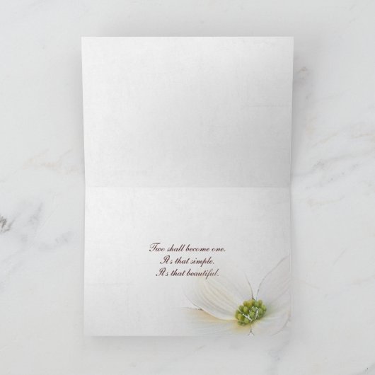 Hochzeitsringe auf Bibelverse Karte (Innenseite)