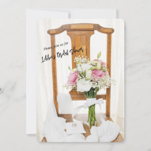 Hochzeitsringe auf dem Brautparty "Weiße Kissen" l Einladung