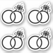 Hochzeitsringe Aufkleber (Vorderseite)