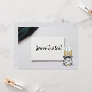 Hochzeitsringe Champagner-Jubiläums-Party-Einladun Einladung