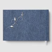 Hochzeitsringe Denim Blau Hochzeit Gästebuch (Rückseite)