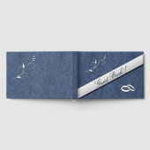 Hochzeitsringe Denim Blau Hochzeit Gästebuch (Voll)