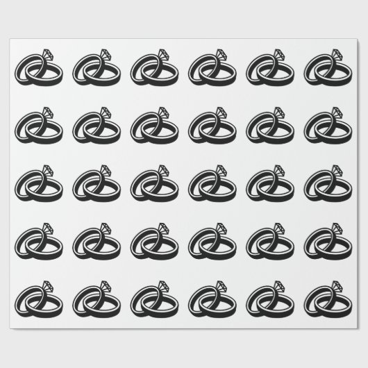 Hochzeitsringe Geschenkpapier (Flach)