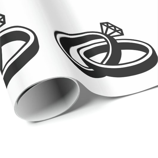 Hochzeitsringe Geschenkpapier (Rolleneckpunkt)