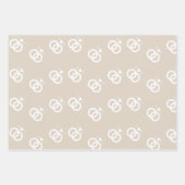 Hochzeitsringe Geschenkpapier Set (Vorderseite 2)