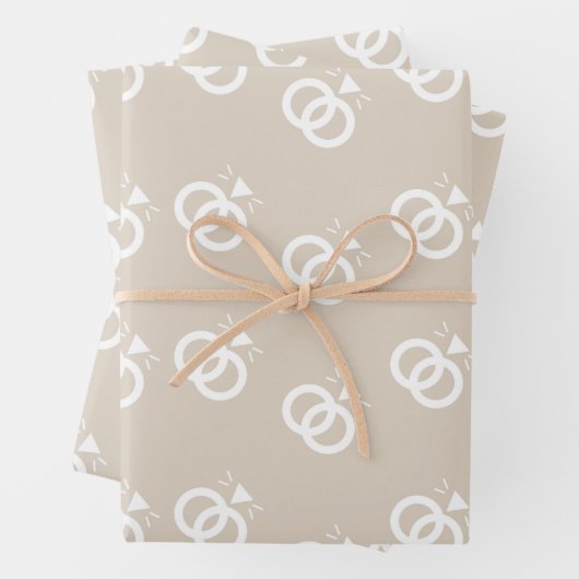 Hochzeitsringe Geschenkpapier Set (Beispiel)