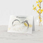 Hochzeitsringe im Zuckerguss Karte (Gelbe Blume)