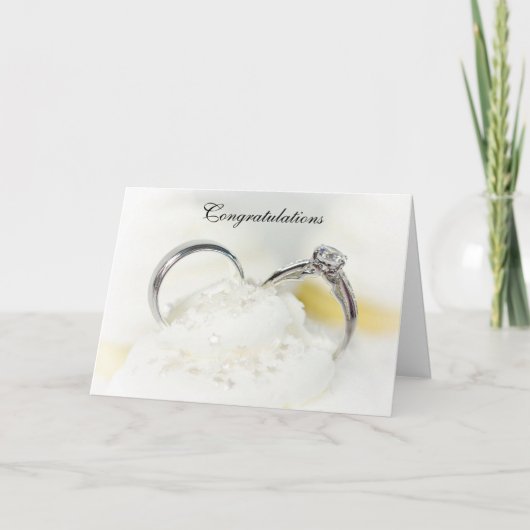 Hochzeitsringe im Zuckerguss Karte (Vorderseite)