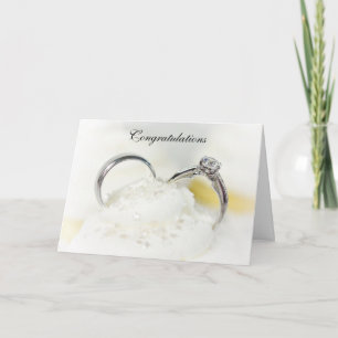 Hochzeitsringe in Zuckerguss Karte