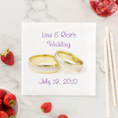 Hochzeitsringe Klassischer Papiertaschentuch Serviette (Beispiel)