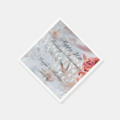 Hochzeitsringe Perlen 30. Hochzeitstag Serviette (Ecke)