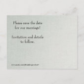 Hochzeitsringe Save the Date Karte (Silber) (Rückseite)