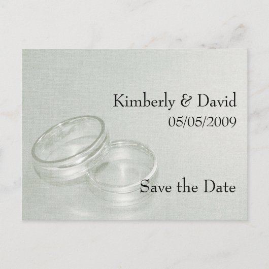 Hochzeitsringe Save the Date Karte (Silber) (Vorderseite)