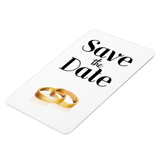 Hochzeitsringe Save the Date Magnet (Linke Seite)