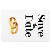 Hochzeitsringe Save the Date Magnet (Horizontal)