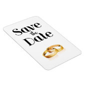 Hochzeitsringe Save the Date Magnet (Rechte Seite)