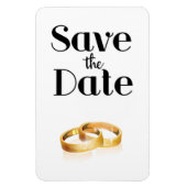 Hochzeitsringe Save the Date Magnet (Vertikal)