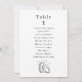 Hochzeitsringe Tischnummer Seekarte (Vorderseite)