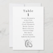 Hochzeitsringe Tischnummer Seekarte (Rückseite)