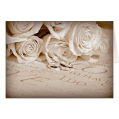 Hochzeitsringe und Rose (Vorderseite (Horizontal))