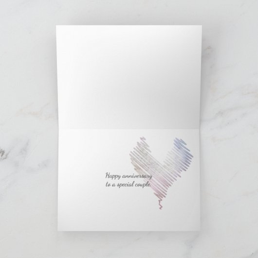 Hochzeitsringe und Rose Karte (Innenseite)