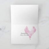 Hochzeitsringe und Rose Karte (Innenseite)