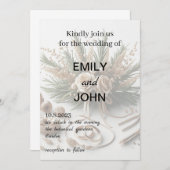 Hochzeitsrings Blumenhochzeit Einladung (Vorne/Hinten)