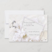 Hochzeitsrings & Champagnerbrillen UAWG RSVP Karte (Rückseite)