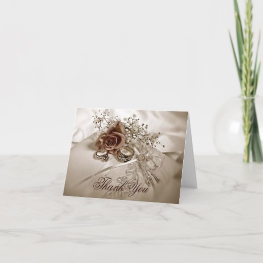 Hochzeitsrings Danke Karten (Vorderseite)